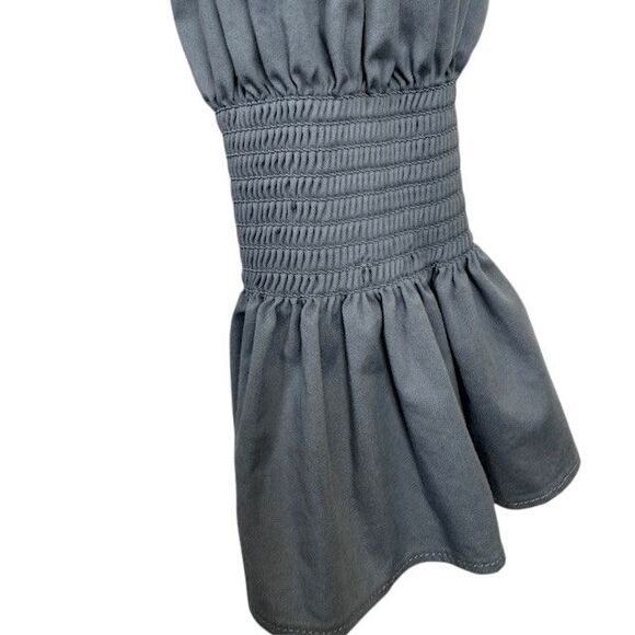 CINQ A SEPT Libby Puff-sleeve Top In Glacier Blue Round Neck Size Small - Picture 4 of 12